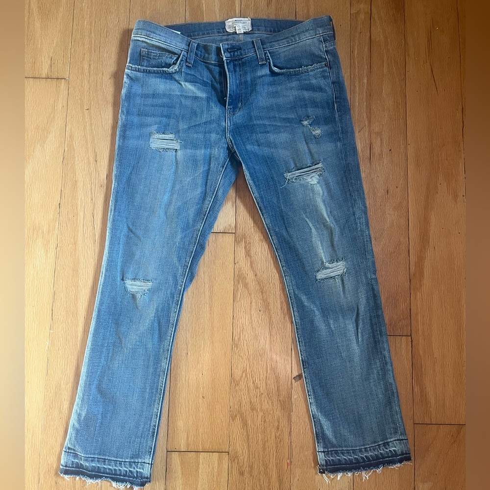 NWOT Current/Elliot Cropped Straight Leg Jeans